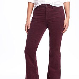 Old Navy Flared High Rise Black Corduroy Pants